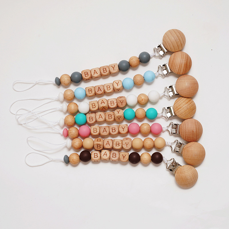 Trendy Wooden Baby Pacifier Cl - Baby Products Name recension och pris