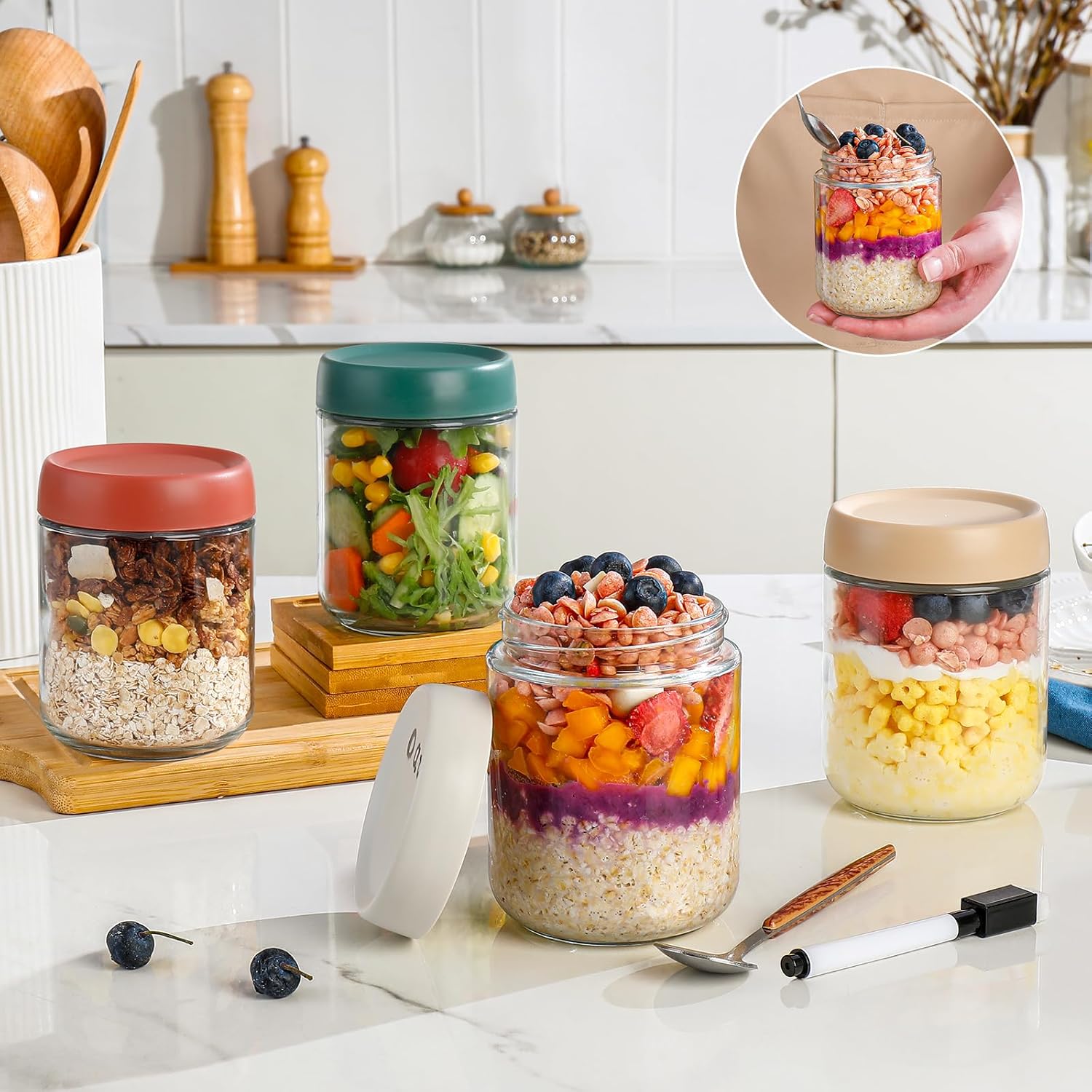 Glass Overnight Oats Container - Baby Products In recension och pris