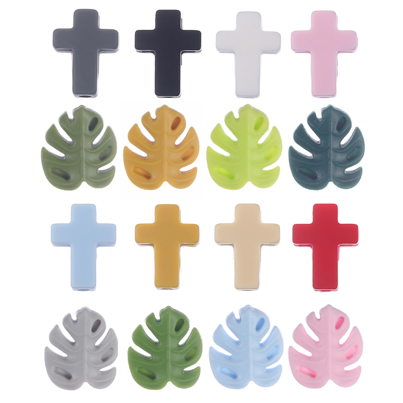 10Pcs Leaves Cross Silicone Be - Baby Products Name recension och pris