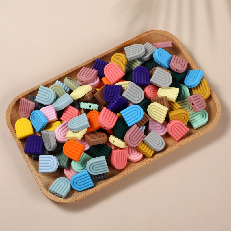 10Pcs 17x20mm Teether Rainbow  - Baby Products Name recension och pris