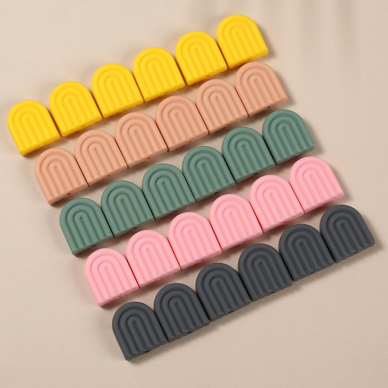 10Pcs 17x20mm Teether Rainbow  - Baby Products Name recension och pris
