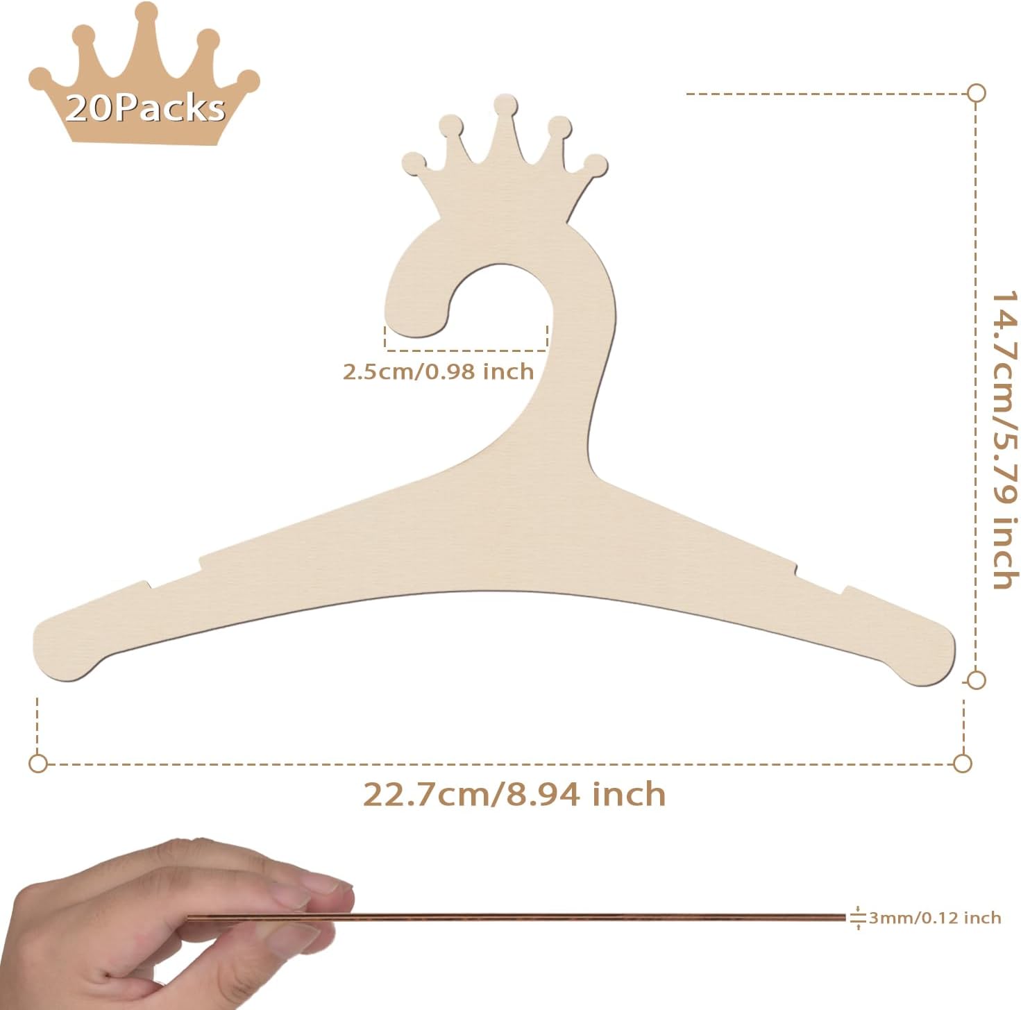 Wooden Baby Hangers 9 Inch, Cu - Baby Products In recension och pris