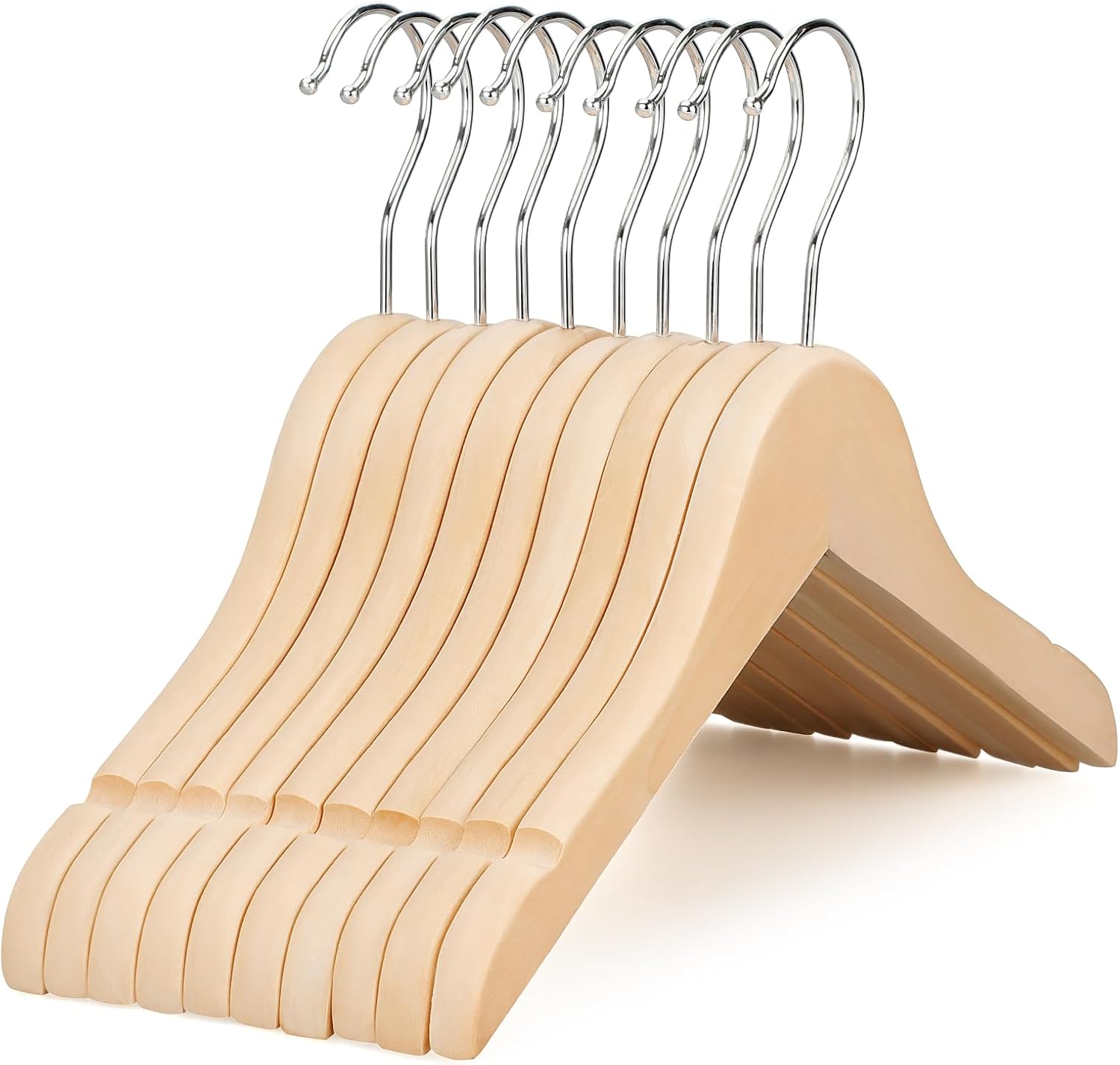 Natural Wood Kids Hangers with - Baby Products In recension och pris