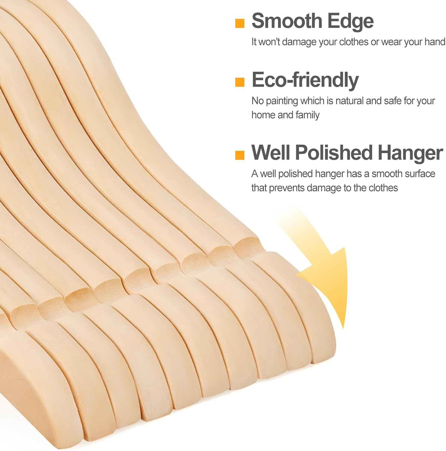 Natural Wood Kids Hangers with - Baby Products In recension och pris